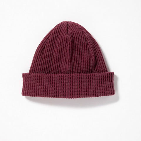 Burgundy Rust Beanie 100% Cotton Made in Japan by Jackman