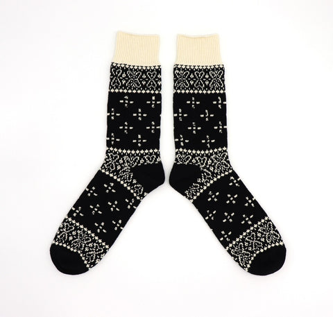Black Bandana Socks by ROTOTO Japan