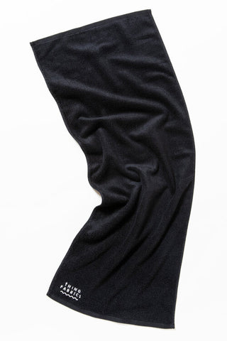 Black Organic Cotton Face Towel Made in Japan