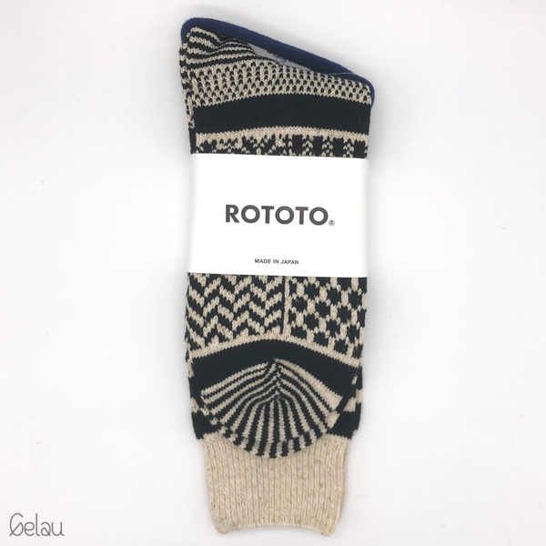 Rototo Multi Jacquard Socks Nordic Inspired made in Japan