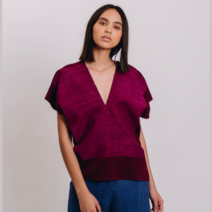 Plum "Sombra" Huipil Top