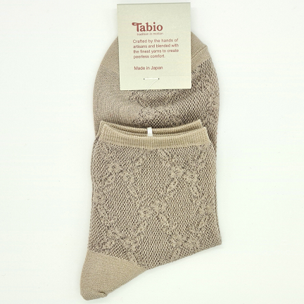 Beige Lace Socks Tabio Japan