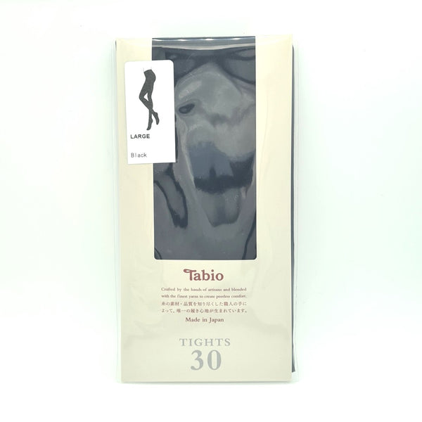 Black 30 Denir Women's Tights Made in Japan by Tabio