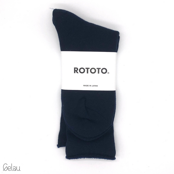 Navy Wool Business Socks by Rototo made in Japan