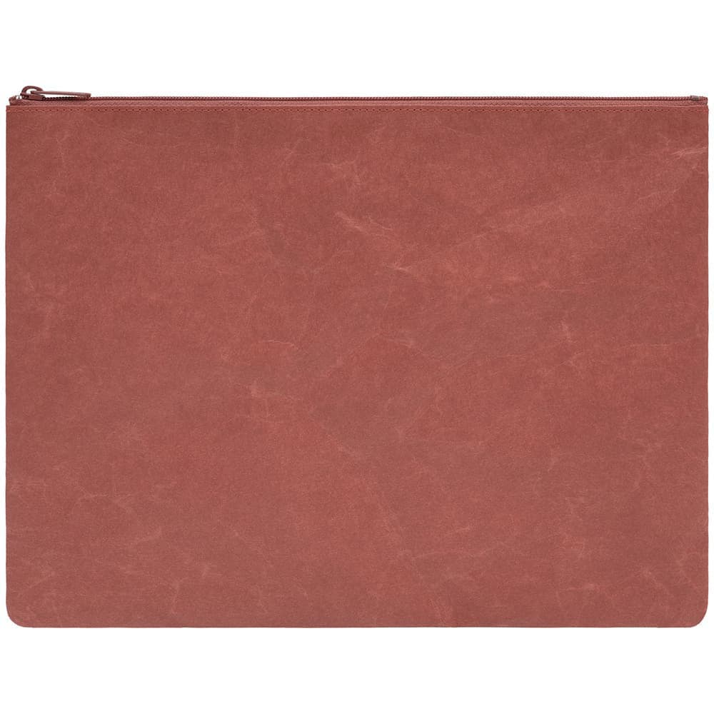 A5 Terracotta Zipper Clutch Pouch Washi Japanese Paper