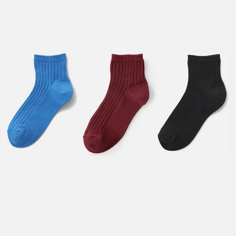 Children's Cotton Socks Made in Japan Blue Red Black Socks