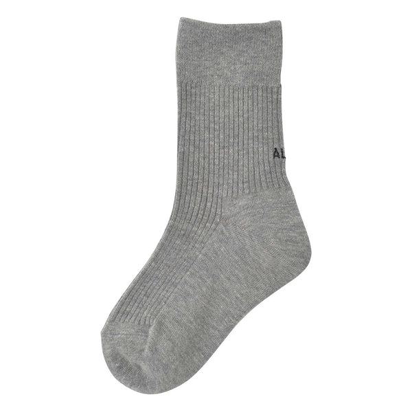 East End Highlanders Grey Ribbed Crew Socks for Children