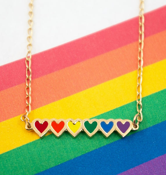 Pride Hearts Necklace Gelau Australia