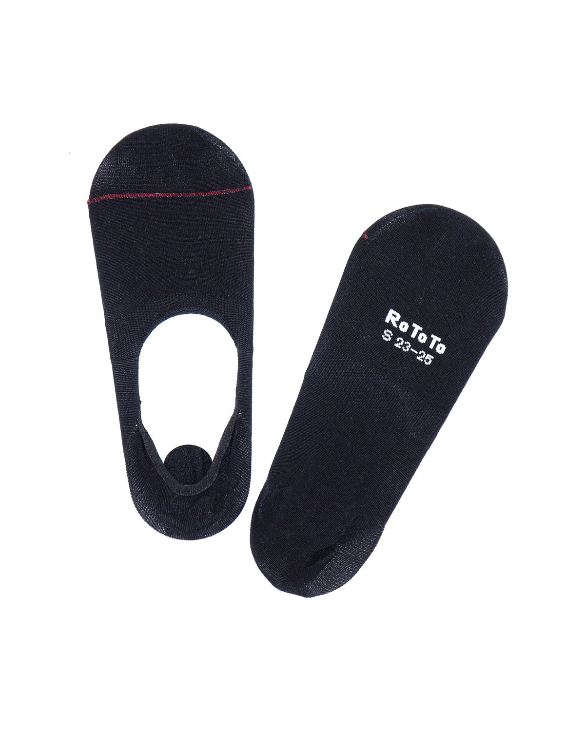 Invisible Unisex Socks by Rototo High Gauge Socklet Black