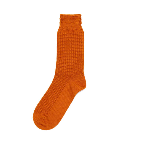 Cotton Waffle Socks in Dark Yellow Rototo Australia