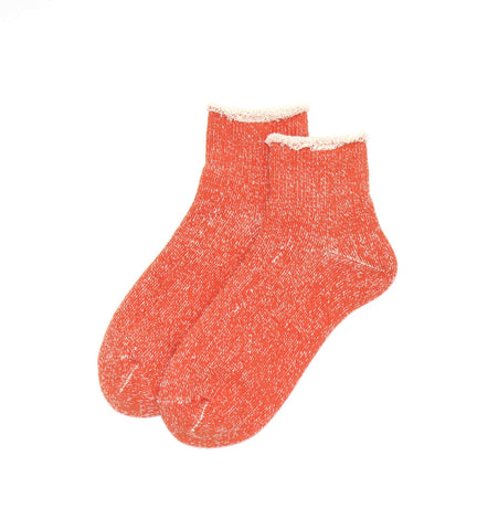 Pile Rototo Socks Double Face Pure Cotton Dark Orange