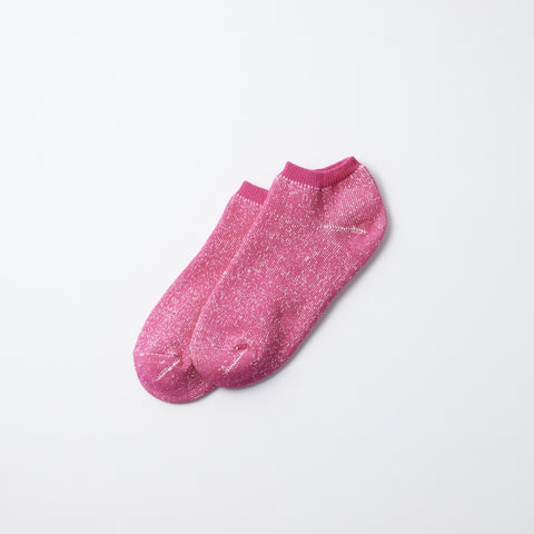 Neon Pink Washi and Cotton Short Socks Rototo Japan