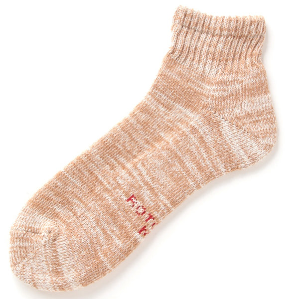 Heather Pile Knit Ankle Sock by Rototo Made in Japan