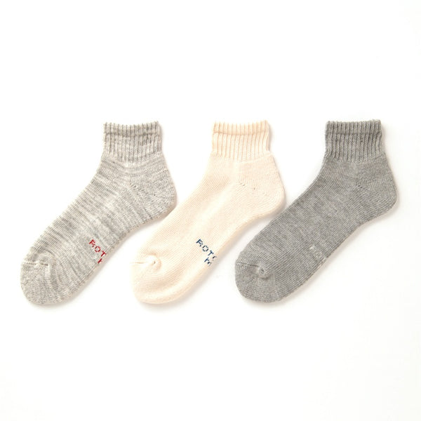 Organic Grey Cotton Socks in Ankle Length Rototo Daily Pack Gelau Australia