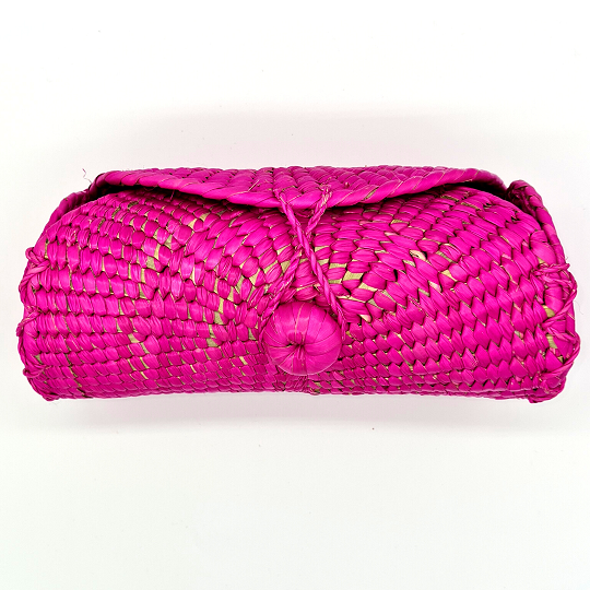 Pink Roll Woven Handbag
